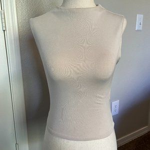 Zara Mock Neck Sleeveless Top